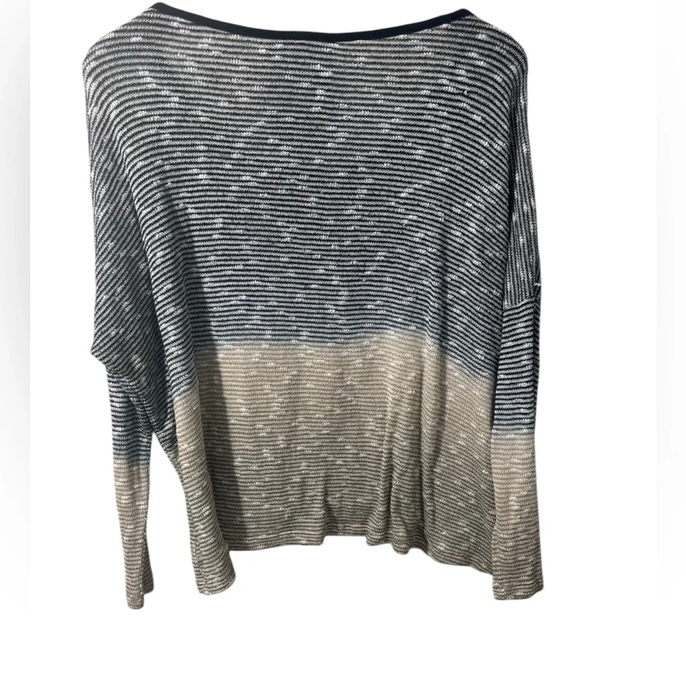 Young Fabulous & Broke Color Block Slub Knit Pullover Sweater Size Med Ombre